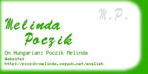 melinda poczik business card